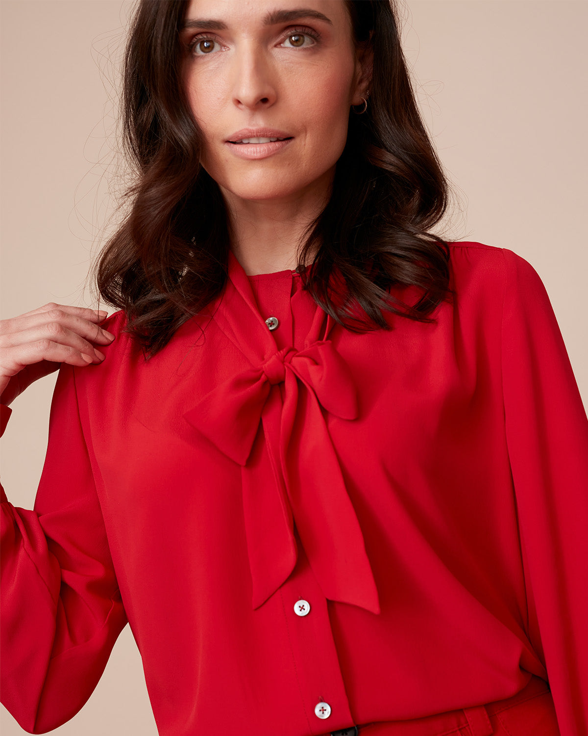 "#color_Ruby|Daphne is 5'9", wearing a size S