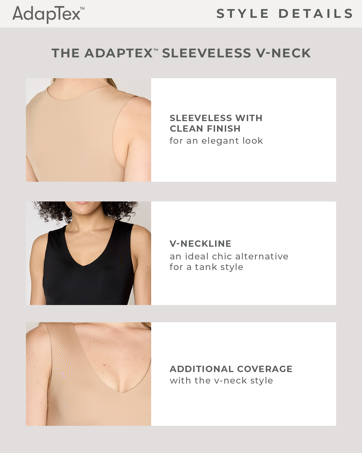 The AdapTex™ Sleeveless V-Neck