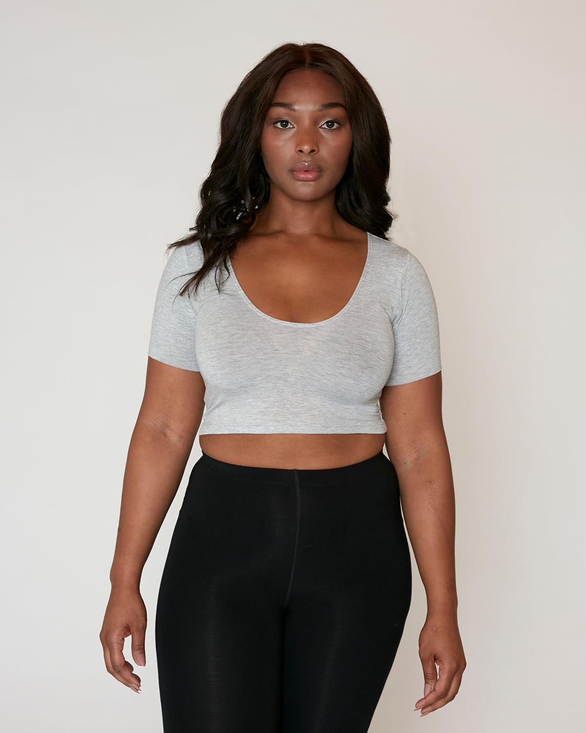 "#color_HEATHER GREY|Tolu is 5'7.5" and wears a size M