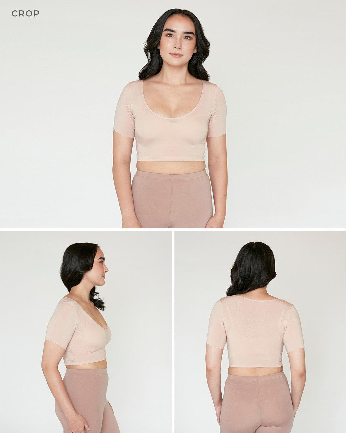 Crop top 2024 with undershirt