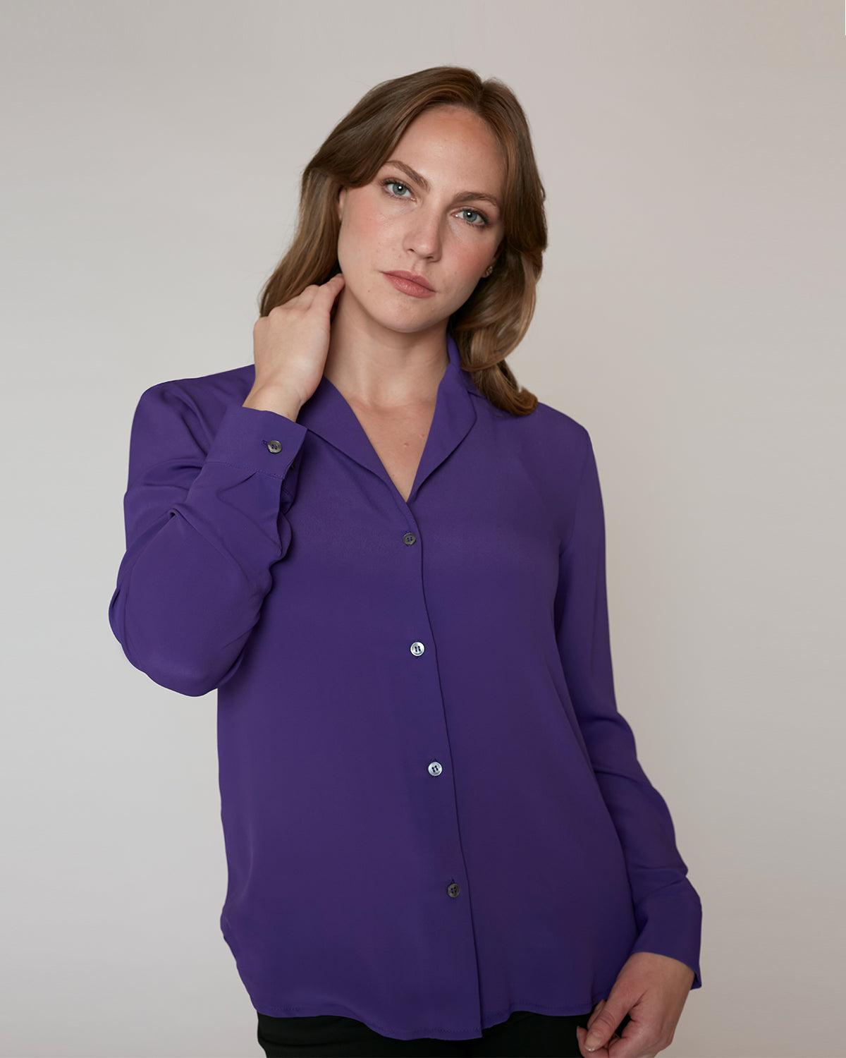 "#color_AMETHYST| Siobhan is 5'8.5", wearing a size S
