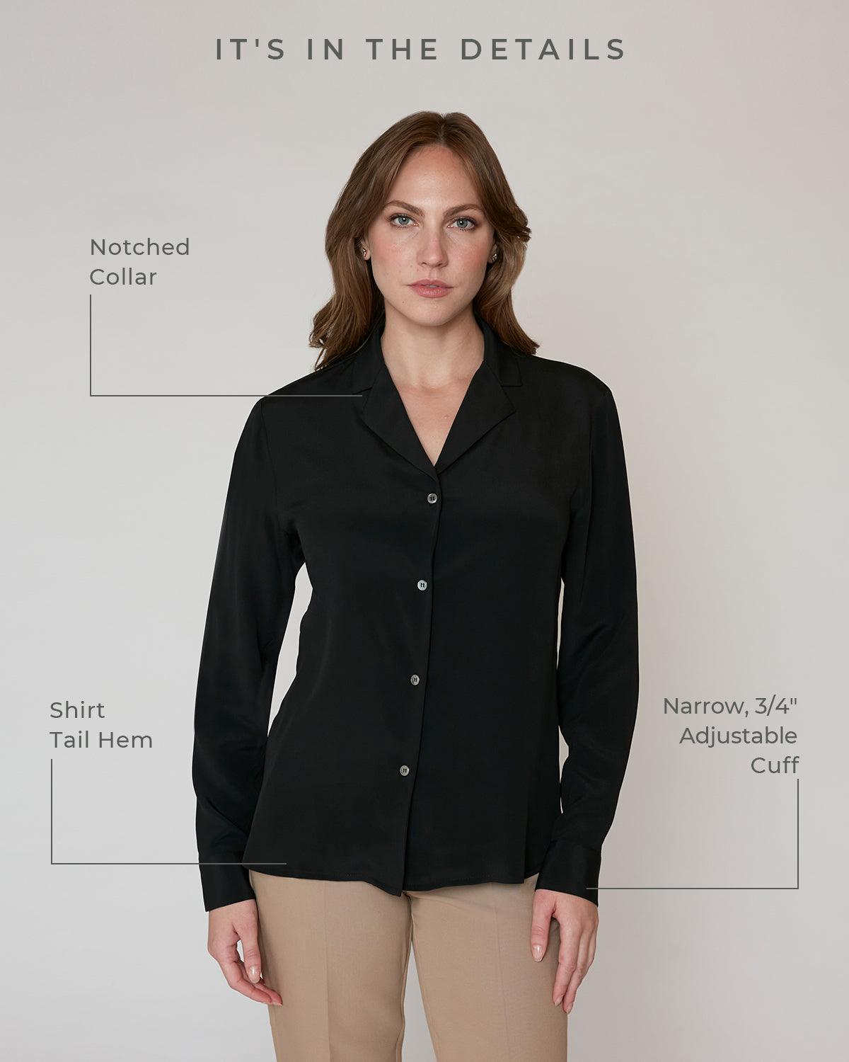 The Katherine Notched Collar Blouse - Numi