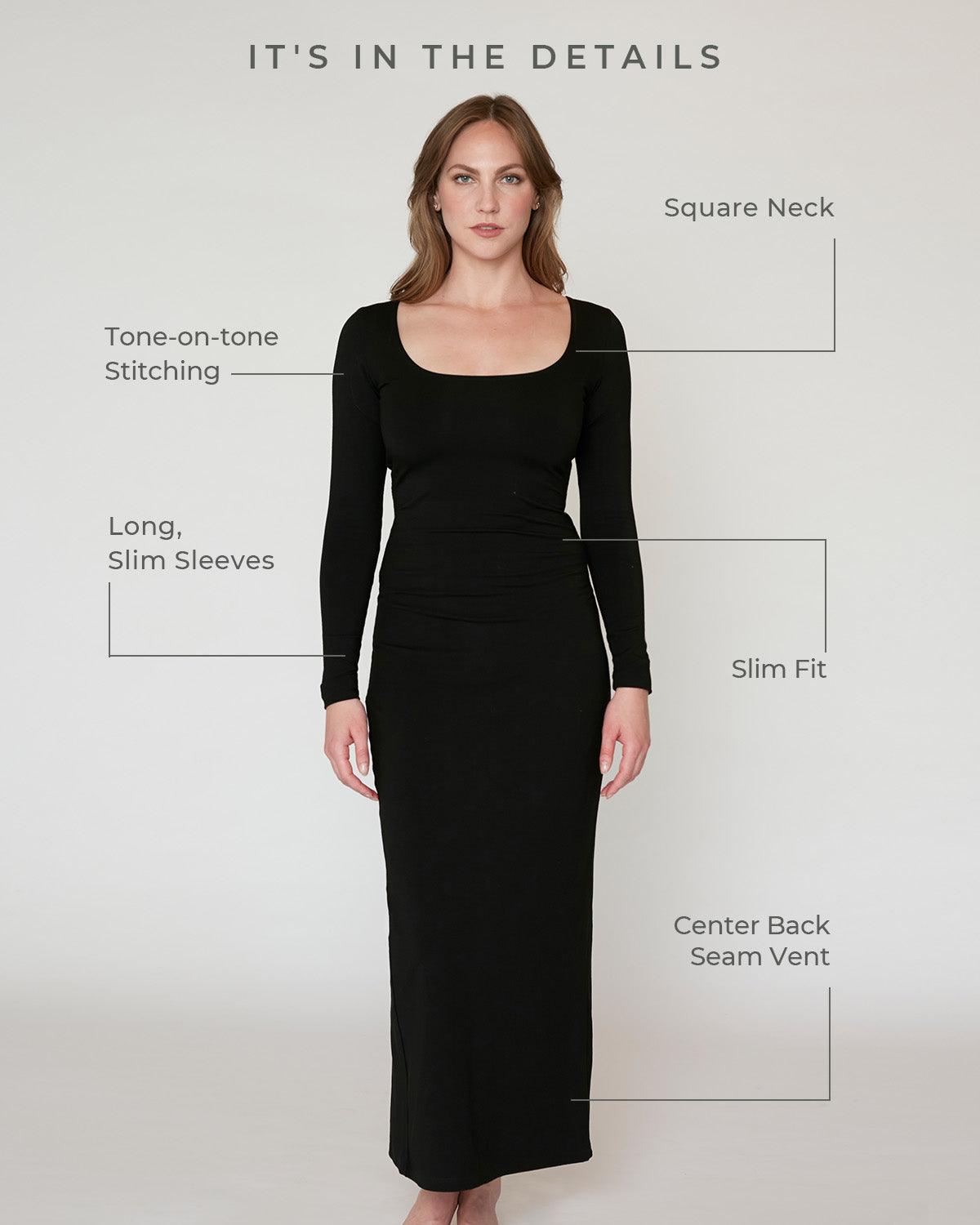 Buy Square Neck Long Sleeve Bodysuit – SHEEK BODY, LLC
