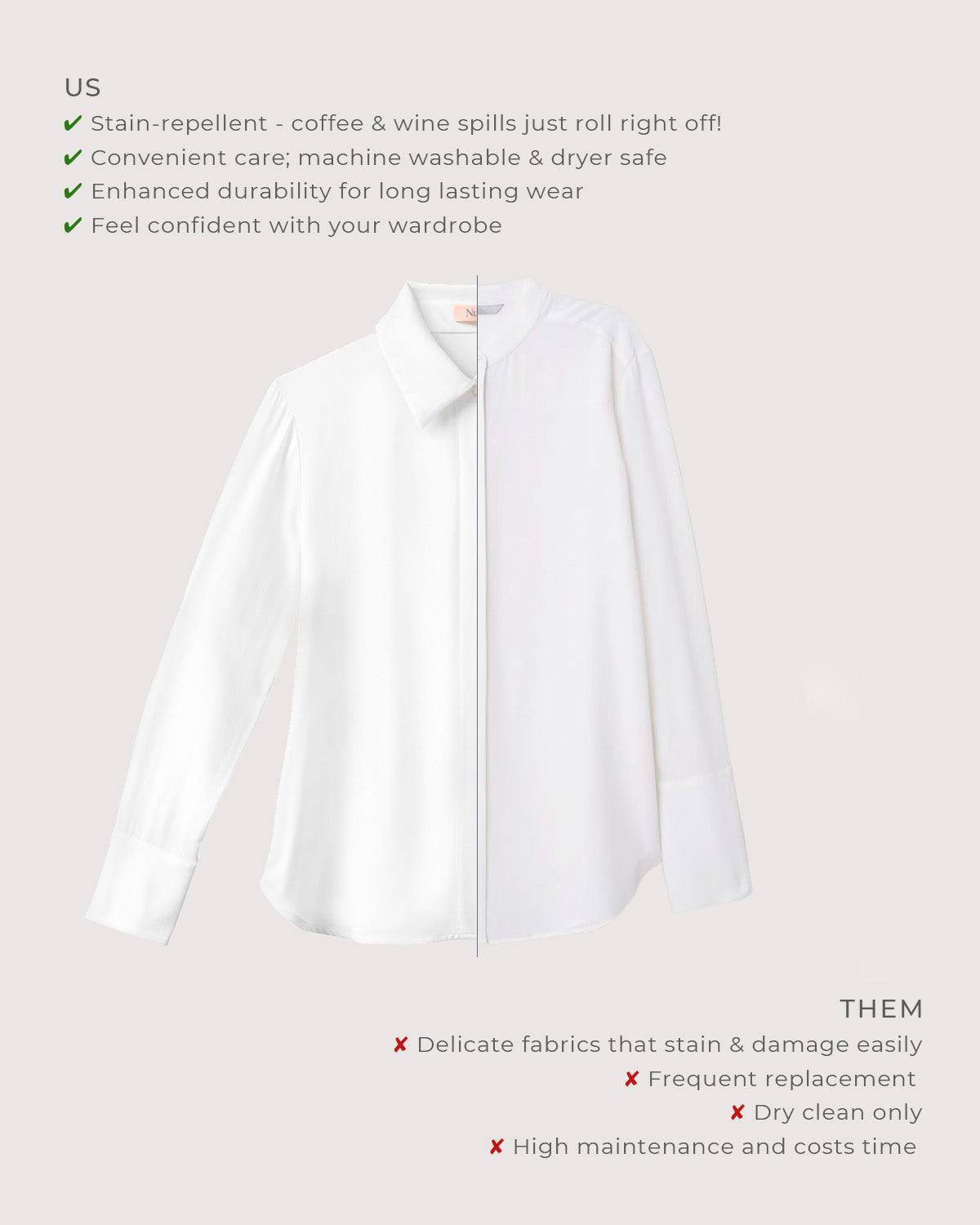 The Rosie Short-Sleeve Button-Up Blouse - Numi