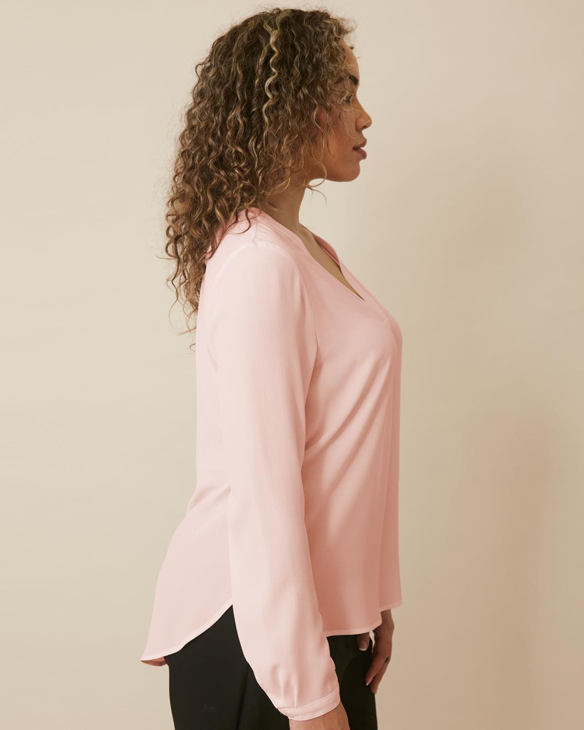 "#color_PINK|Zoe is 5'8", wearing a size M